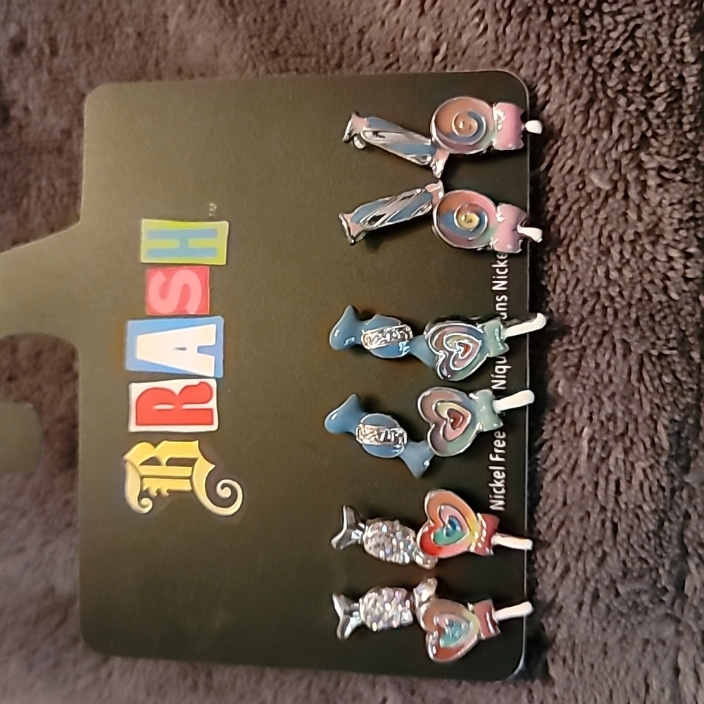 Brash Candy Style Earrings 3 Pair